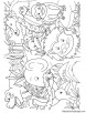 Animals in jungle coloring page